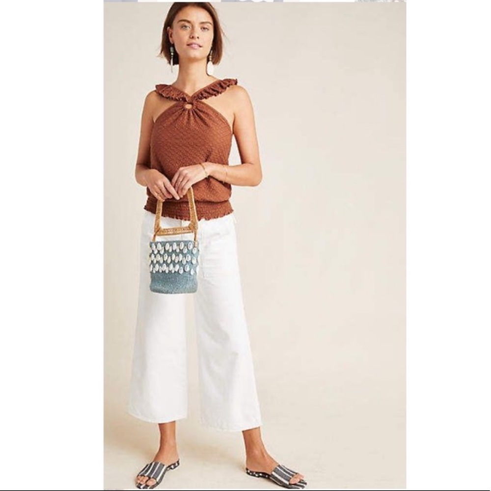 Anthropologie Marisol Ruffled Halter Blouse
